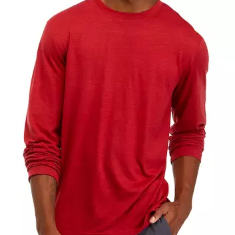 ZELOS Brused Long sleeve solid crew neck t-shirt NWT